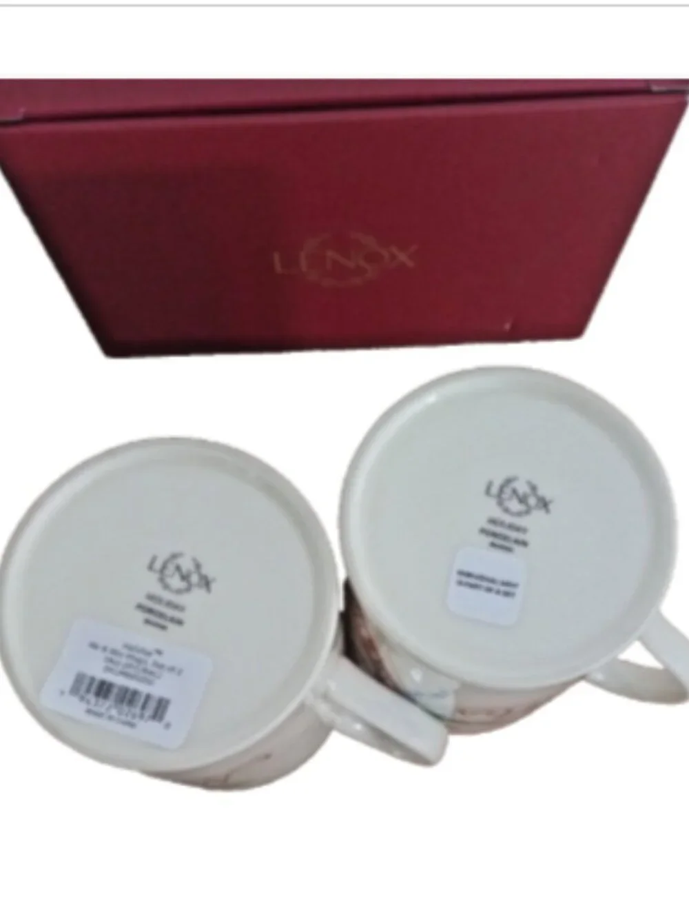Lenox Holiday Mr & Mrs Mug Set of 2 Christmas Porcelain Coffee Cups New Box